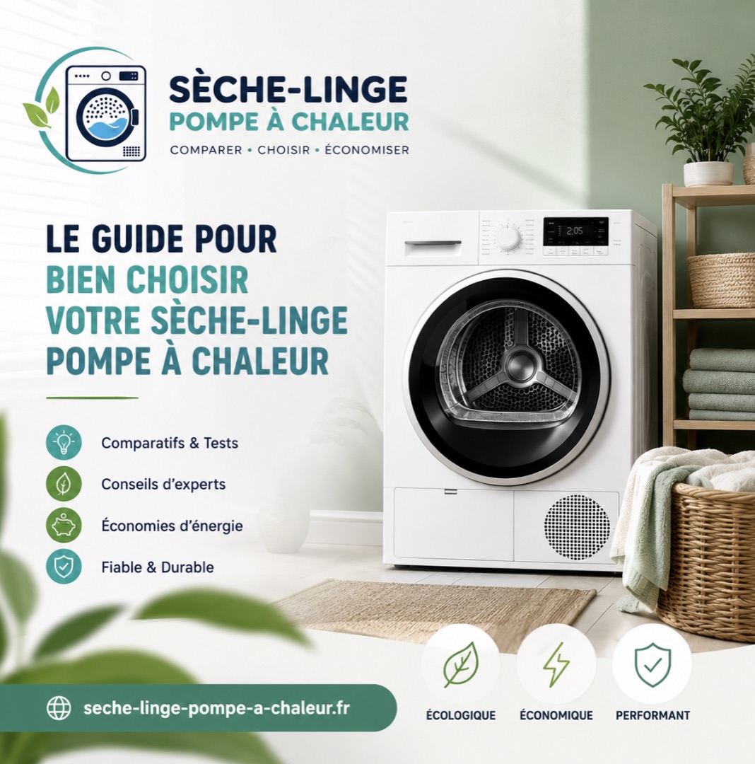 Sèche-linge pompe à chaleur dans une buanderie lumineuse — le guide pour bien choisir